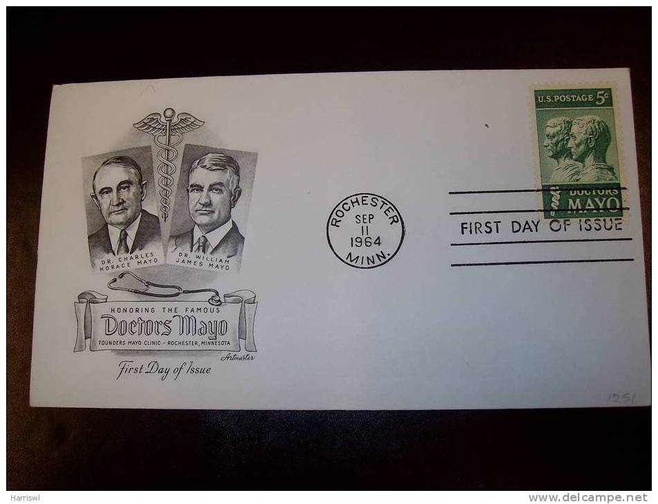 USA FDC COVER 1964 DOCTOR MAYO - Brieven En Documenten