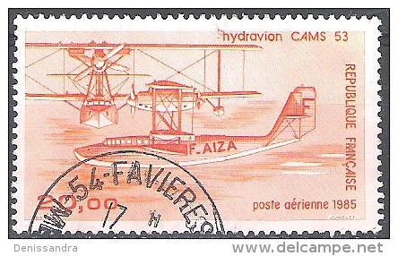 France 1985 Yvert Poste Aérienne 58 O Cote (2009) 0.80 Euro Hydravion CAMS 53 Cachet Rond - 1960-.... Oblitérés