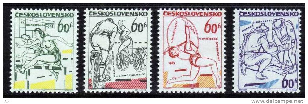 Tchécoslovaquie 1965 N°Y.T. : 1370 à 1373** - Neufs