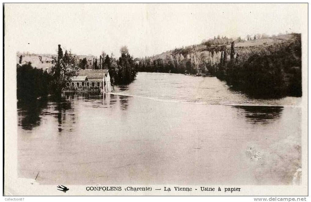 16 - CHARENTE - CONFOLENS - USINE à PAPIER Sur La VIENNE - PAPETERIE - Edition DELPY - Confolens