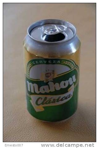 Leere Alu-Bierdose Aus Spanien: "MAHOU - CLASSICA" - Farbe Grün, Siehe Bilder - Cans