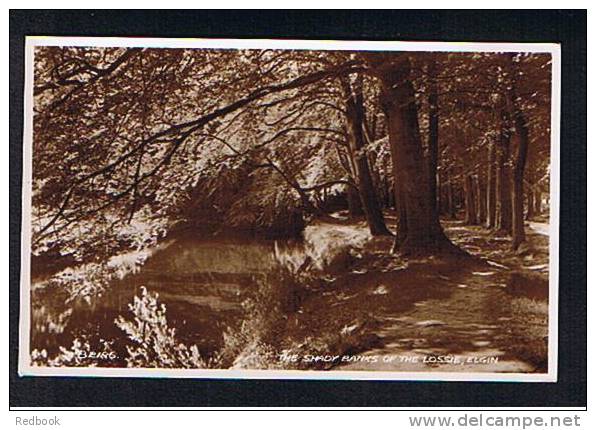 Real Photo Postcard The Shady Banks Of The River Lossie Elgin Moray Scotland - Ref 262 - Moray