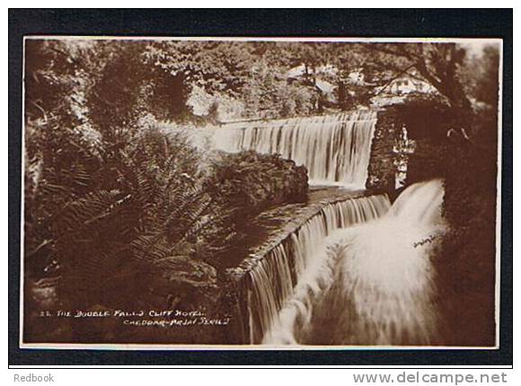 Early Real Photo Arjay Postcard The Double Waterfalls Cliff Hotel Cheddar Gorge Somerset - Ref 262 - Cheddar