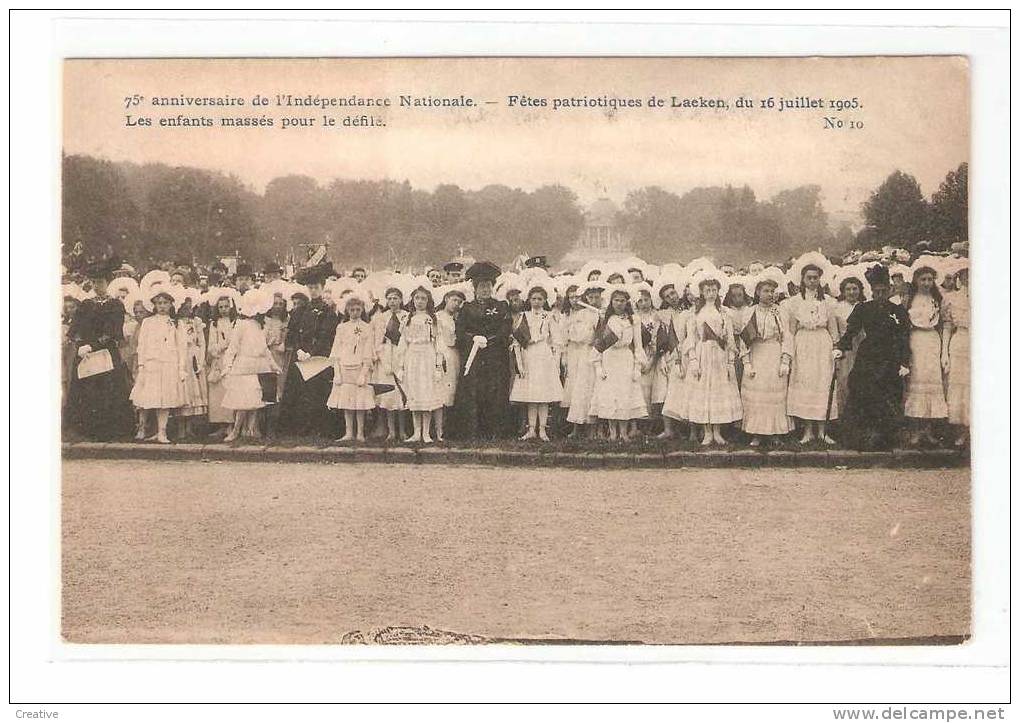 75e Anniversaire De L'Indépendance Nationale.Fêtes Patriotiques De Laeken Du 16 Juillet 1905. Bruxelles - Fêtes, événements