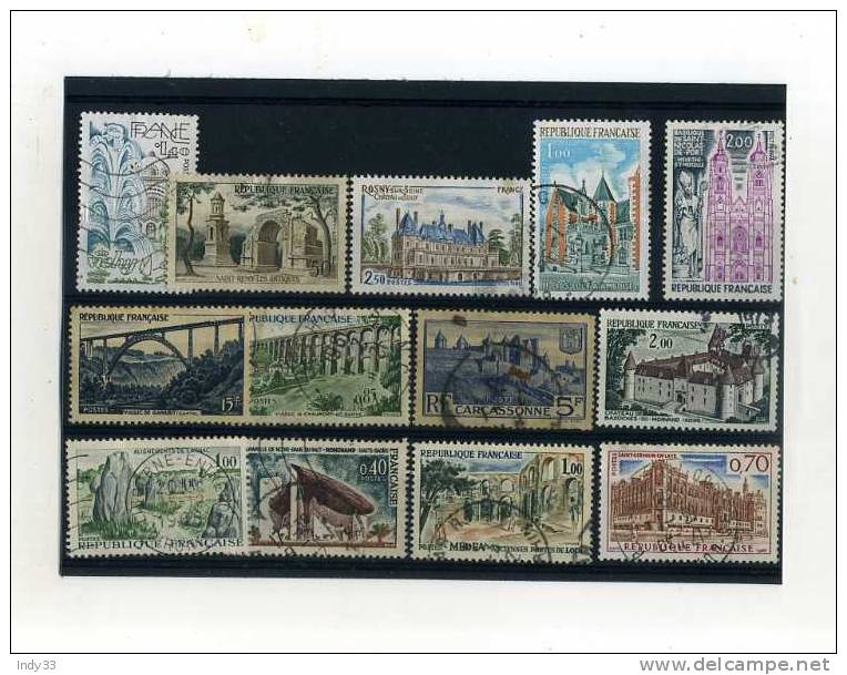 - FRANCE . ENSEMBLE DE TIMBRES DE  PAYSAGES . OBLITERES - Collections