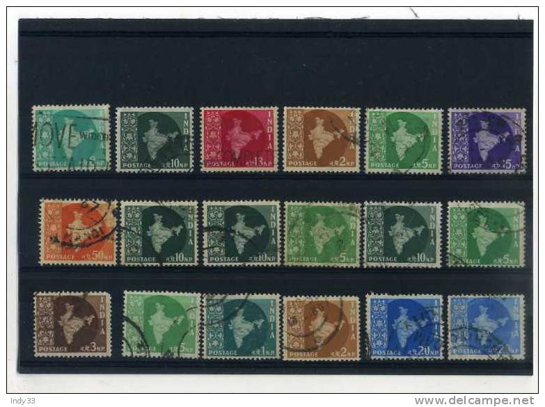 - INDE . ENSEMBLE DE TIMBRES DE 1957  OBLITERES - Gebruikt