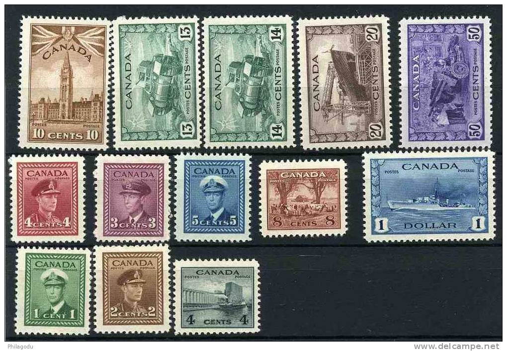 Belle Série Courante Avec Et Sans Charnière  Mint NH And LH  Cote 170 CDN $ - Nuevos