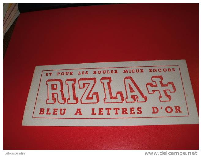 BUVARD : ET POUR  LES ROULER MIEUX ENCORE RIZLA+ BLEU A LETTRES D´OR. TAILLE: 21 CM X  9CM - Tobacco