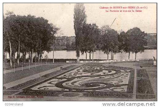 Rosny Sur Seine - Le Parterre Et Vue Sur La Seine - Rosny Sur Seine