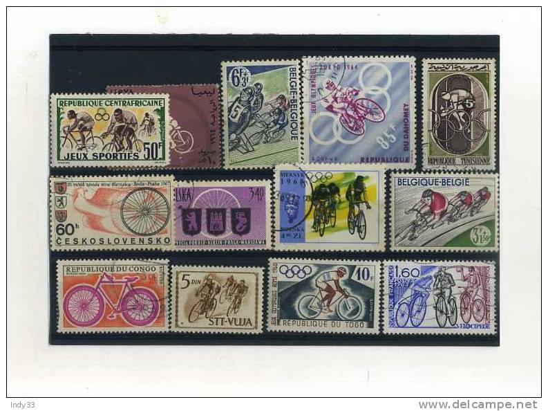 - SPORTS . ENSEMBLE DE TIMBRES SUR LE CYCLISME . PAYS DIVERS - Ciclismo