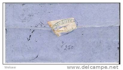 Spk071/- SPANIEN - Stempel Mit Nr. 2, Sauber Auf Marke E.100A (1868), Paris - Briefe U. Dokumente