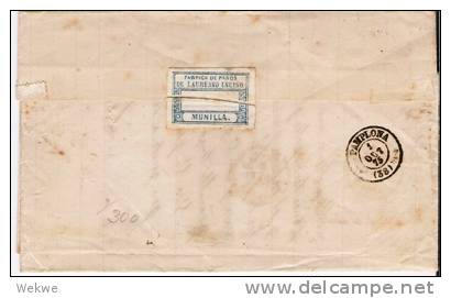 Spk076/ - SPANIEN - Munilla 1875, Tarif 20 C. + War-Tax 5 C. (Kriegssteuer) Mustersendung - Briefe U. Dokumente