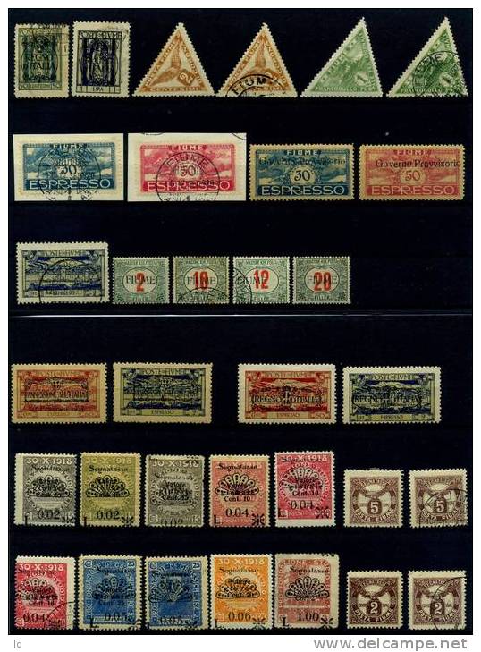 1919 OLD LOT MH (*) & USED - INTERESTING LOT CV ± 120 - Fiume