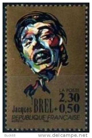 FRANCE Poste 2653 ** Chanteur Jacques BREL - Singers