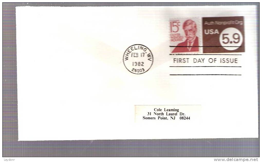 FDC Stamped Envelope - Authorized Nonprofit Organizations - Scott # U591 - 1981-1990