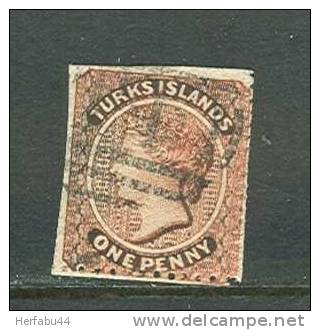 Turks Islands  Stamp SC# 5  Used  CV$ 62.50 - Turks & Caicos