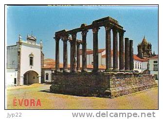 Portugal Evora Carnet 12 Cp Vues Diverses église Palais Royal Place Avec Vieilles Voitures Dont Peugeot 404 - Evora