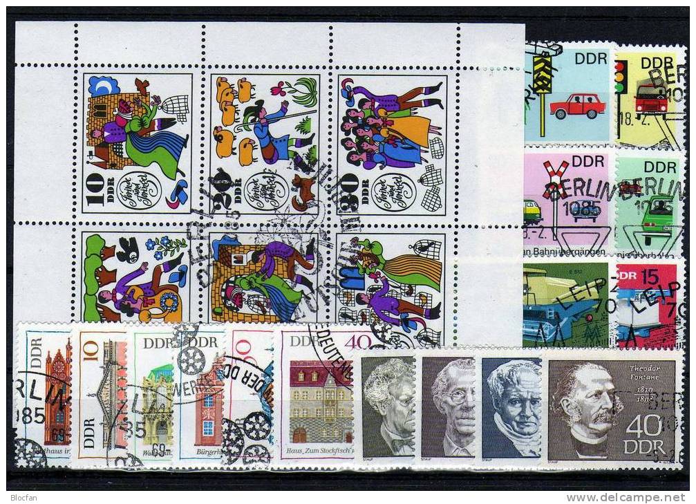 DDR O Jahrgang 1969 1434/9-1528/3 Bauwerke Bis Kunstsammlung 32 Ausgaben 52€ - Sammlungen (im Alben)