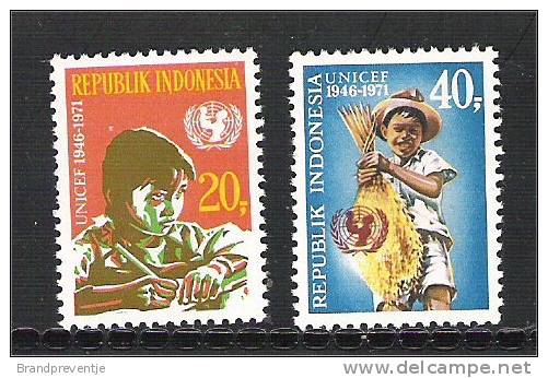 Indonesia - ZB 705-706 / Scott 808-809  (mint) Unicef - UNICEF