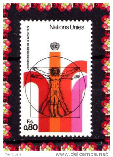 Nations Unies . Genéve   1972  N 24 Neuf  XX. Santé - Nuovi