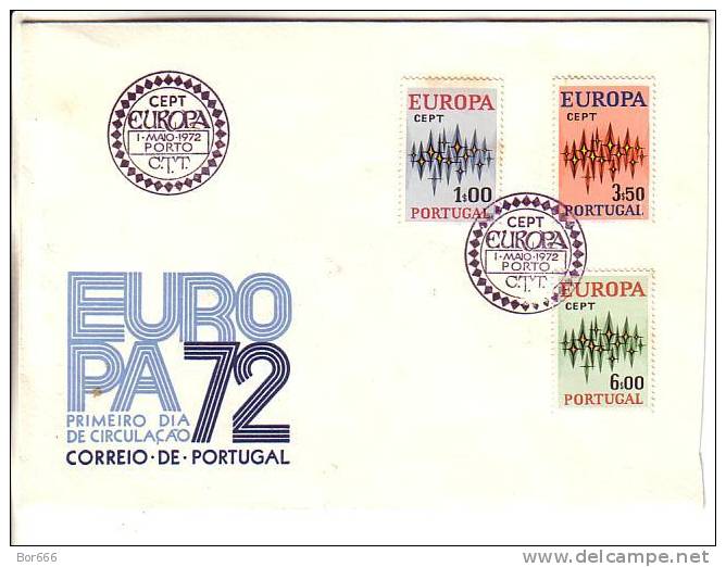 GOOD PORTUGAL FDC 1972 - Europa (faulty) - 1972