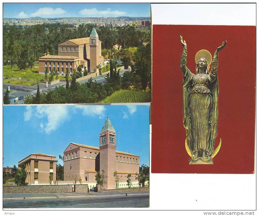 ROMA - E.U.R. - EUR - 3 Cartoline Della Cittadella Dell'Immacolata - Altri & Non Classificati