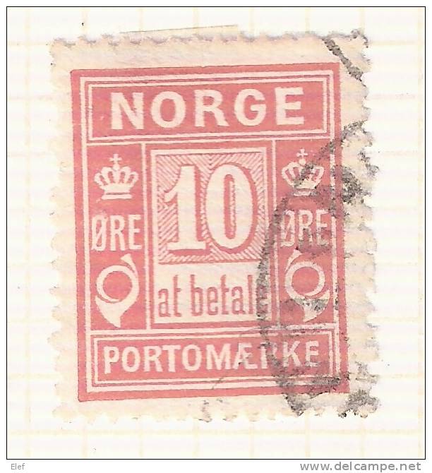 NORGE / Norvège,TAXE /  PORTOMAERKE  10 ORE Obl  ; B/TB - Usados