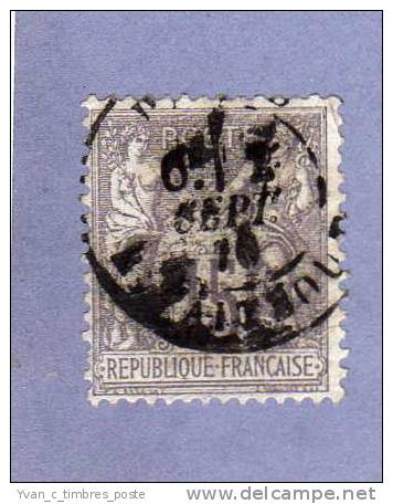 FRANCE TIMBRE N° 66 OBLITERE TYPE SAGE 15C GRIS - 1876-1878 Sage (Type I)