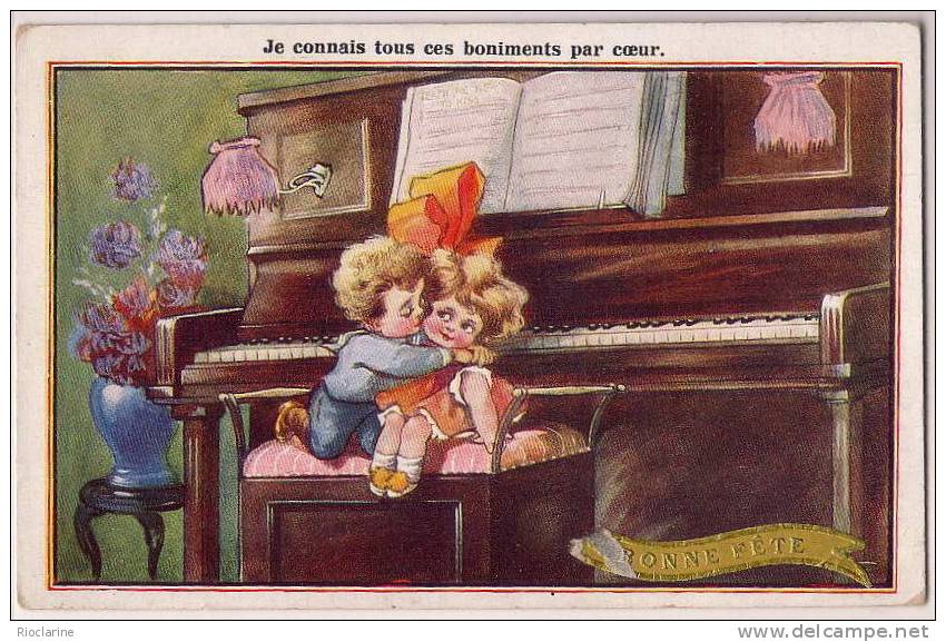 Enfants Au Piano   Type Bertiglia - 1900-1949