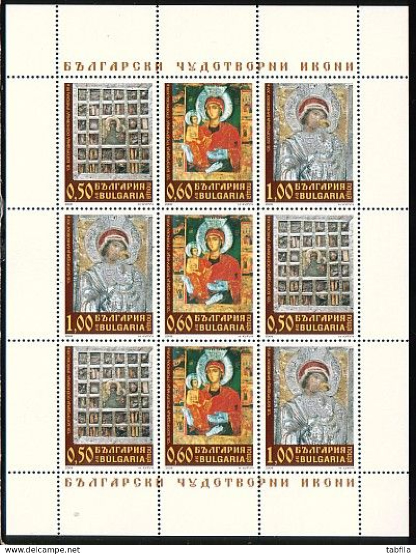 BULGARIA / BULGARIE - 2008 - Des Icones "Santa Maria" - PF** + Souvenir PF Noire - Blokken & Velletjes