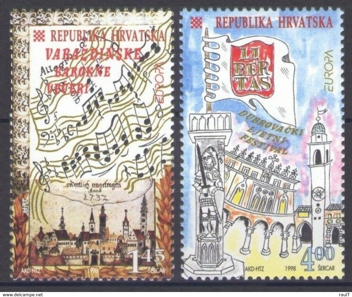 EUROPA 1998 - Croatie - 2 Val Neufs // Mnh - 1998