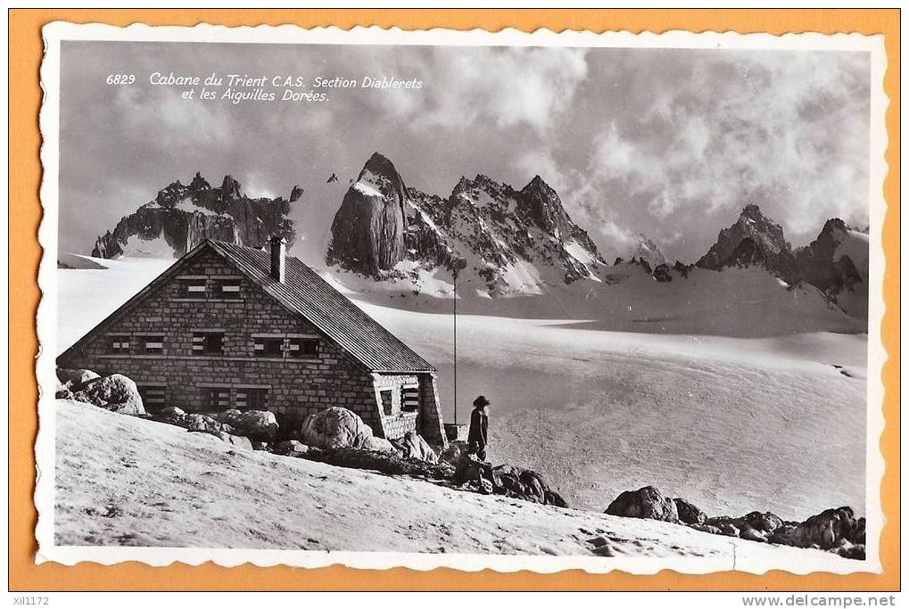 D398, Valais, Cabane Du Trient C.A.S S.A.C. Section Diablerets, Et Les Aiguilles Rouges. Refuge. Alpiniste. - Trient