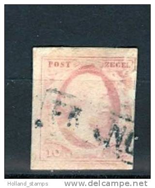 1852 Koning Willem III 10 Cent NVPH 2 * Periode 1852 Nederland Nr. 2 Gebruikt   (160a) - Usati