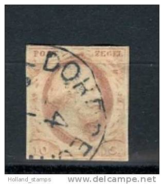 1852 Koning Willem III 10 Cent NVPH 2 * Periode 1852 Nederland Nr. 2 Gebruikt   (162) - Used Stamps