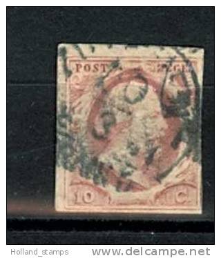 1852 Koning Willem III 10 Cent NVPH 2 * Periode 1852 Nederland Nr. 2 Gebruikt   (170) - Used Stamps