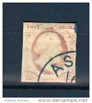 1852 Koning Willem III 10 Cent NVPH 2 * Periode 1852 Nederland Nr. 2 Gebruikt   (174) - Used Stamps