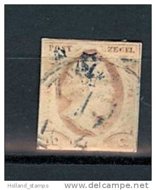 1852 Koning Willem III 10 Cent NVPH 2 * Periode 1852 Nederland Nr. 2 Gebruikt   (176) - Used Stamps
