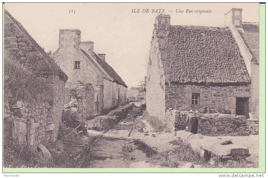 FINISTERE.ILE DE BATZ.UNE RUE ORIGINALE   ...BELLE CARTE - Ile-de-Batz