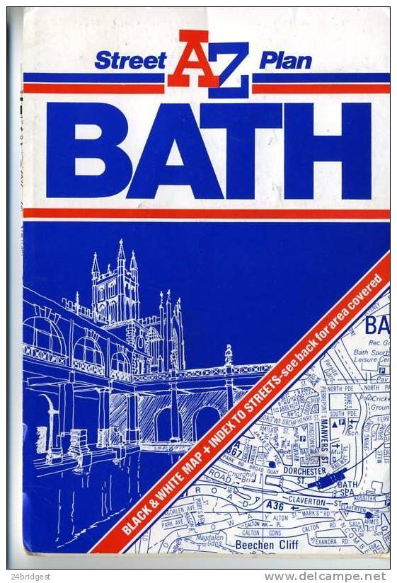 Bath Somerset   A-Z Street Plan Map-Geographica 1989 - Roadmaps