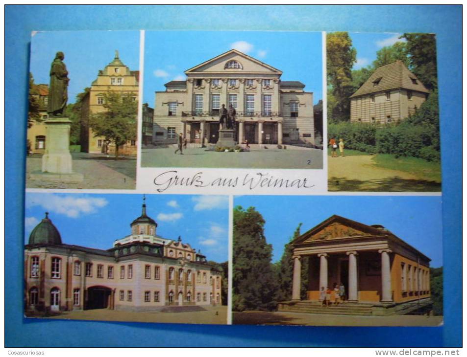 R.398 ALEMANIA GERMANY DEUTSCHLAND TURINGIA WEIMAR AÑOS 60/70 CIRCULADA MAS EN MI TIENDA - Weimar