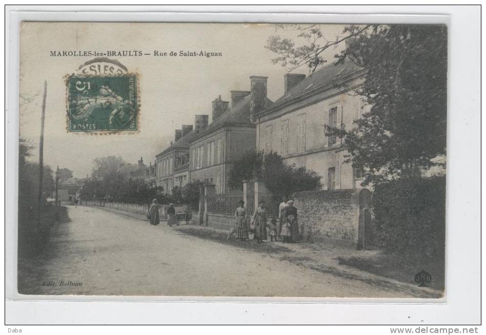 MAROLLES LES BRAULTS. RUE DE St AIGNAN - Marolles-les-Braults