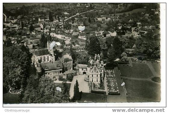 76 CLERES VUE AERIENNE CHATEAU BEAU PLANSM DENTELEE 1953 N ° 1125 CIM - Clères