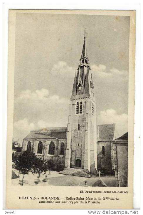 BEAUNE LA ROLANDE - Eglise St Martin Du XV E Siècle - Sonstige & Ohne Zuordnung