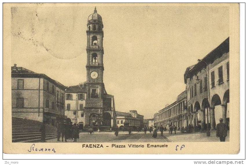 Faenza 1918 Piazza Vittorio Emanuele- Animata - - Faenza