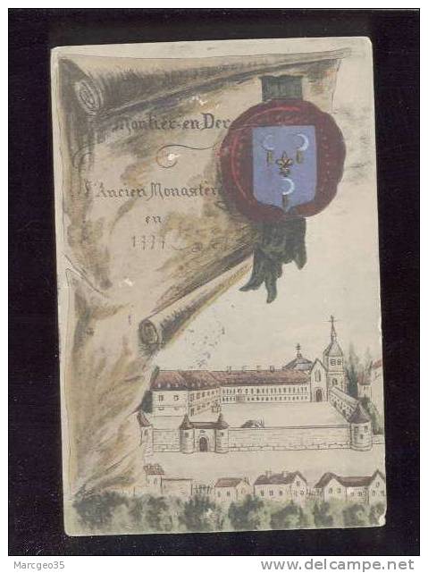 Montier En Der L'ancien Monastère En 1777 Pas D'édit.gravure Aquarellée    Belle Carte - Montier-en-Der