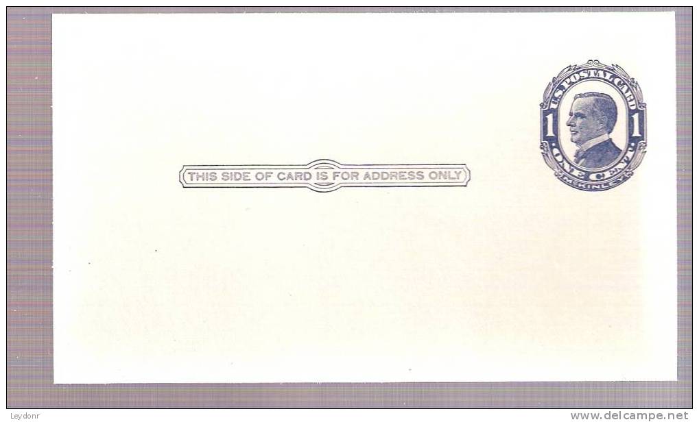 Postal Card - McKinley - Scott # UX22 - 1901-20