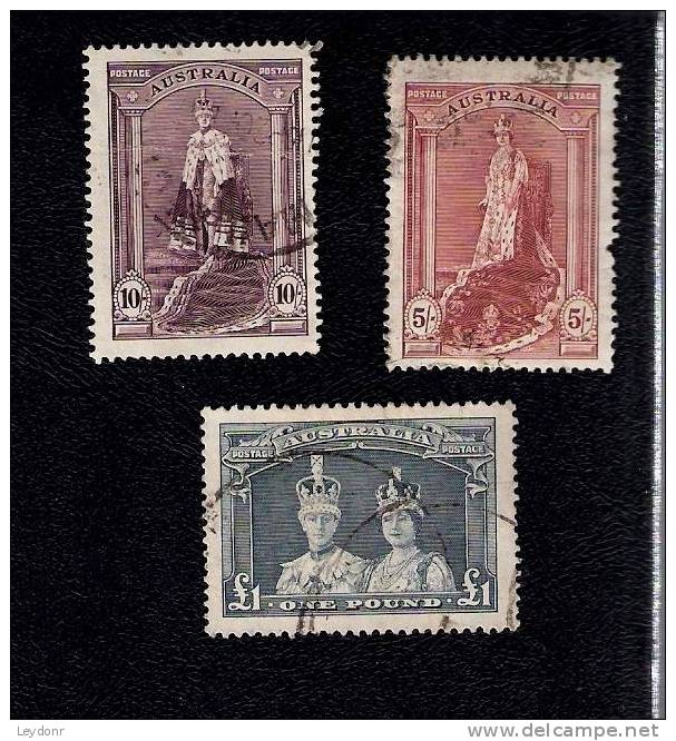 Australia - King George VI And Queen Elizabeth - Scott # 177-179 - Gebraucht