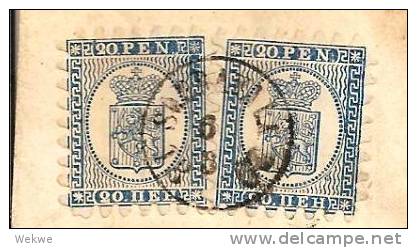 Fs014a/  FINNLAND - Sondavala 1868 Mit 2 X 20 Pen. (8 II D),  Mi.Nr. 8C Perfekte Zähnung! RARE - Lettres & Documents