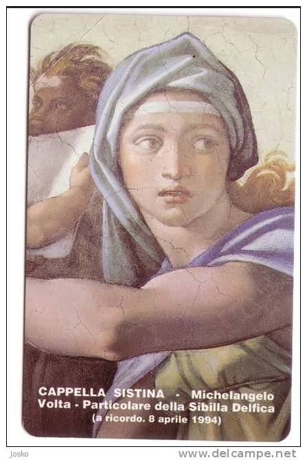 VATICAN - SCV 6  ( RARITY !!!   OLD And SUPER RARE MINT Card ) * Michelangelo Volta - CAPELLA SISTINA - Sibilla Delfica - Vaticano