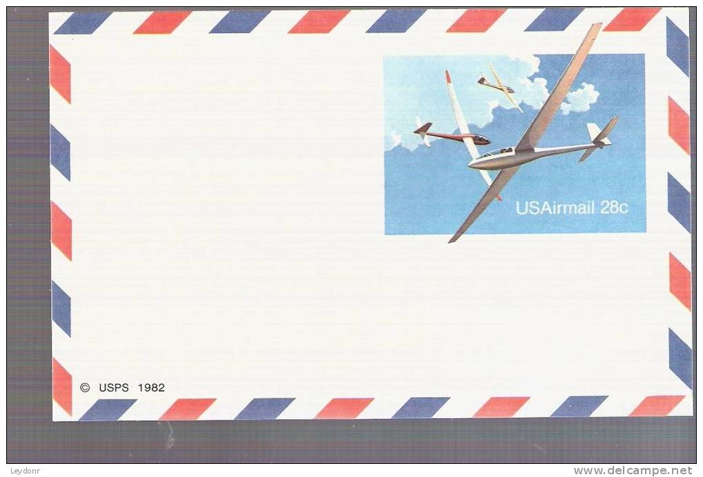 Postal Card - US Airmail - Gliders - Scott # UXC20 - 1981-00